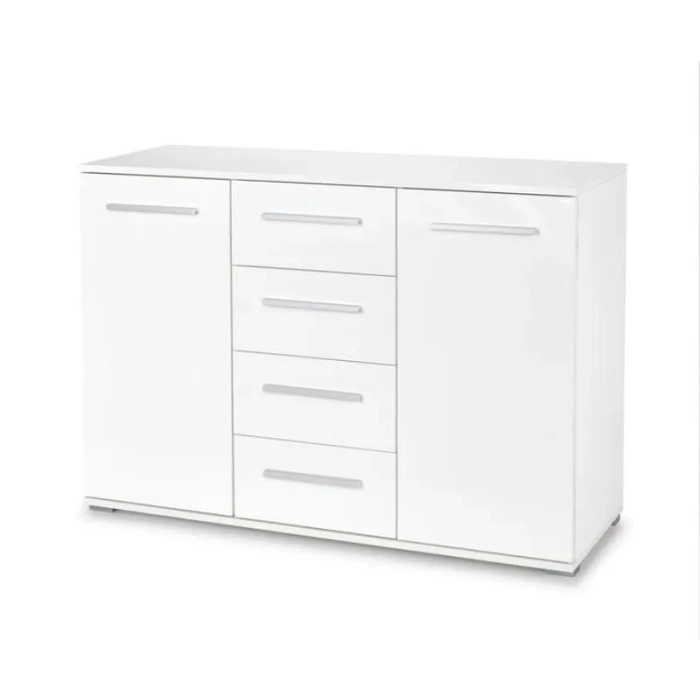 komoda lima KM 4 biała , sonoma biała , sonoma